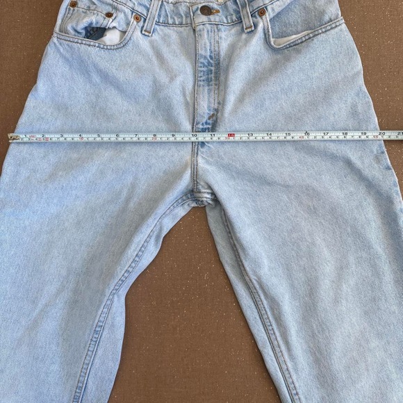 levis 505 vintage stonewash jeans Size 11 Long Juniors Taper Leg - Picture 7 of 11